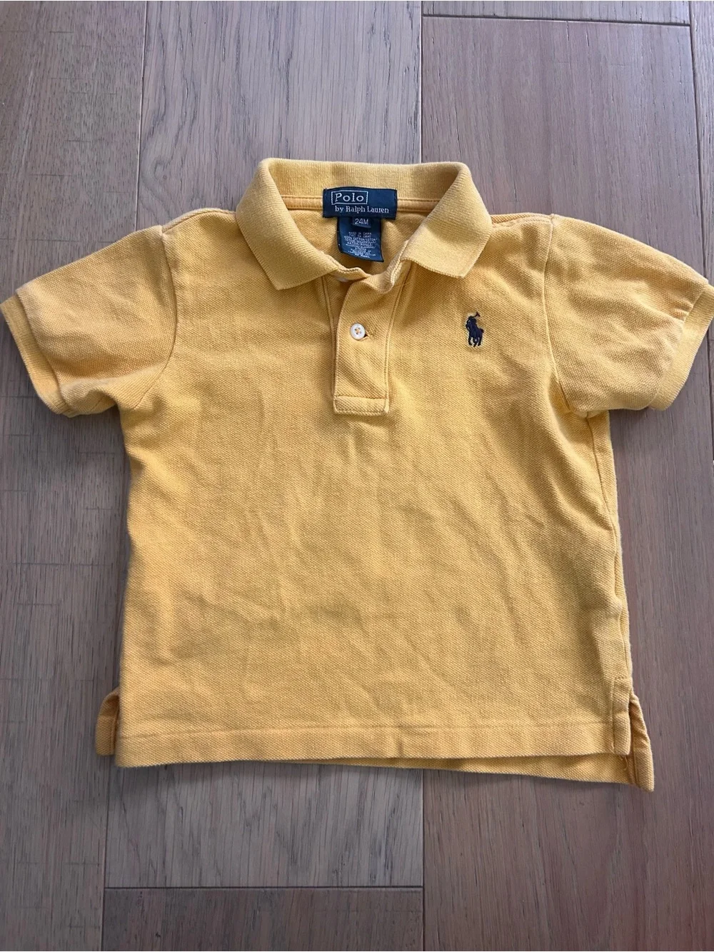 Ralph Lauren Toddler Shirt Bundle 2T & 24M Pink Oxford + Yellow Polo Top